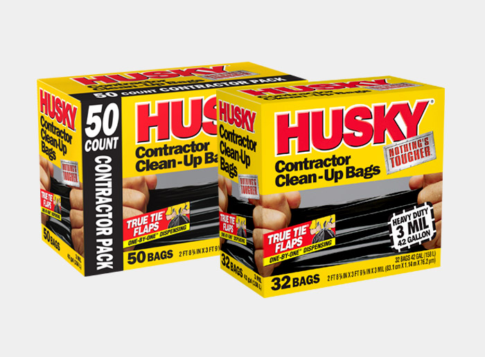 Husky Flap Tie Black Drum Liner, 55 Gallon, 30 Count 